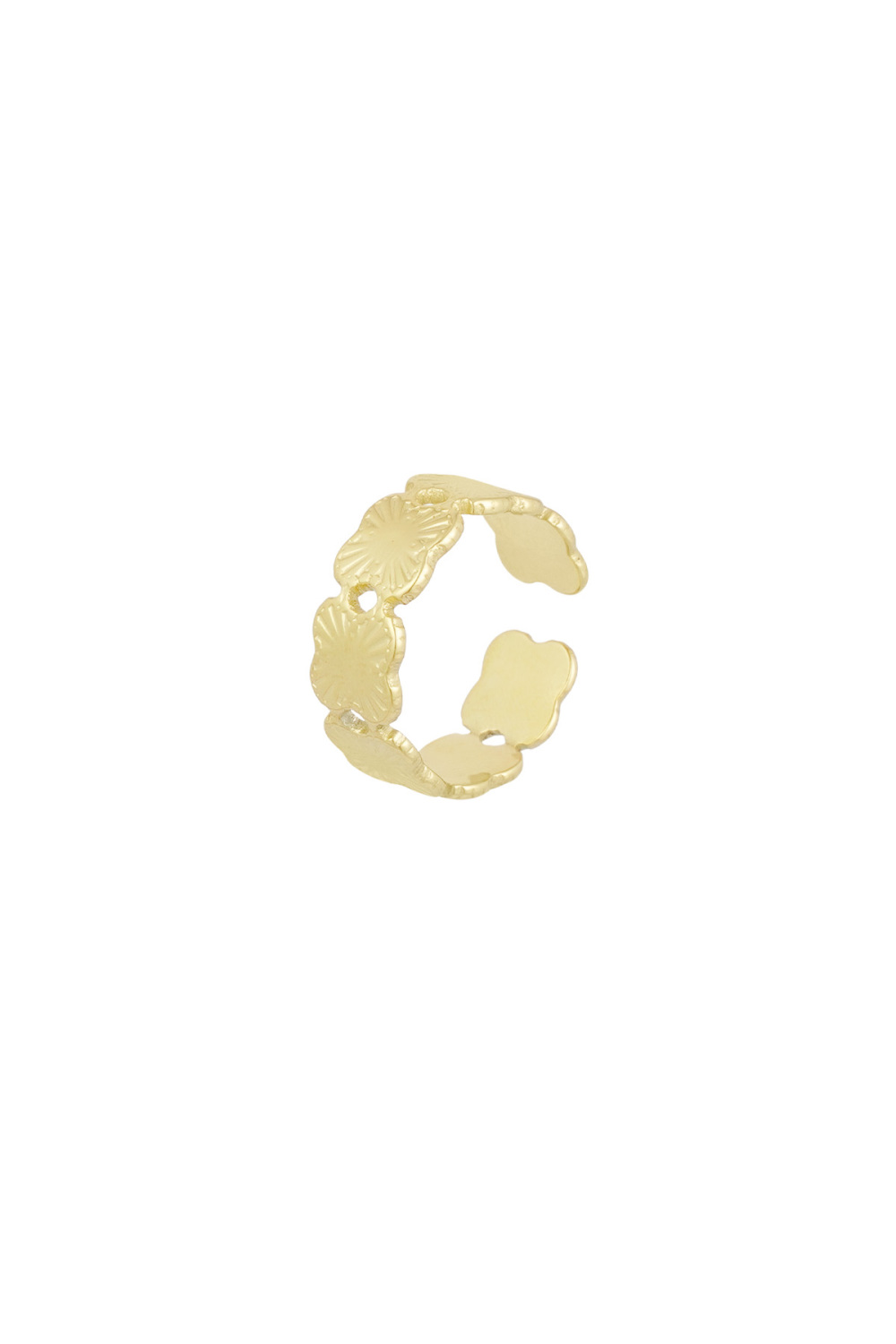 Bague Connectée Trèfles - Dorée Image3