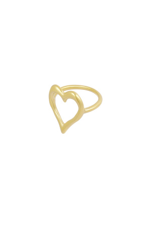 Bague Coeur Structurée - Couleur Or 16 h5 Image4