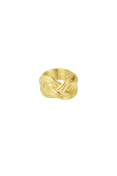 Bague double noeud - dorée