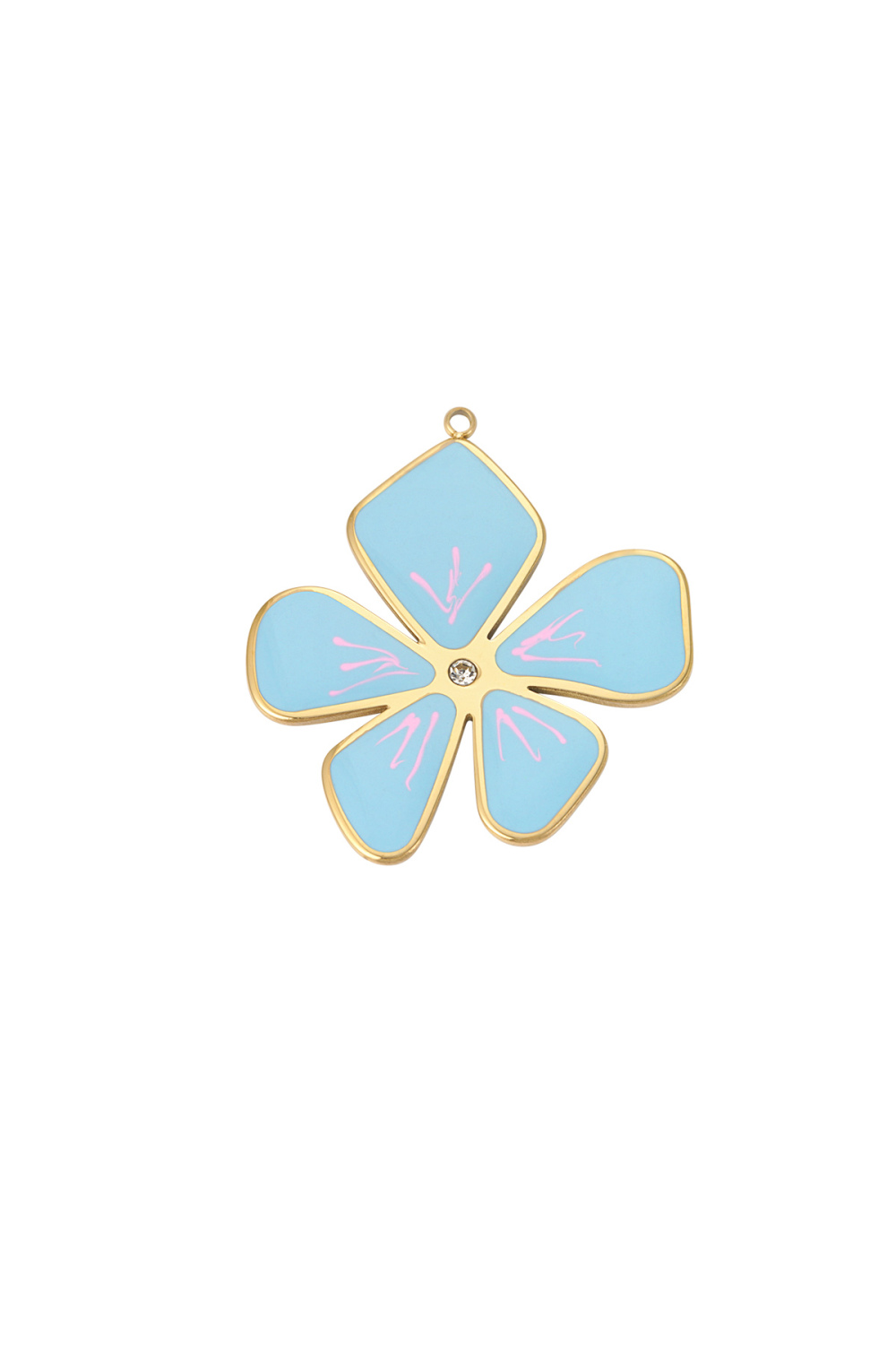 Charm Fleur Hawaïenne - Bleu Rose 