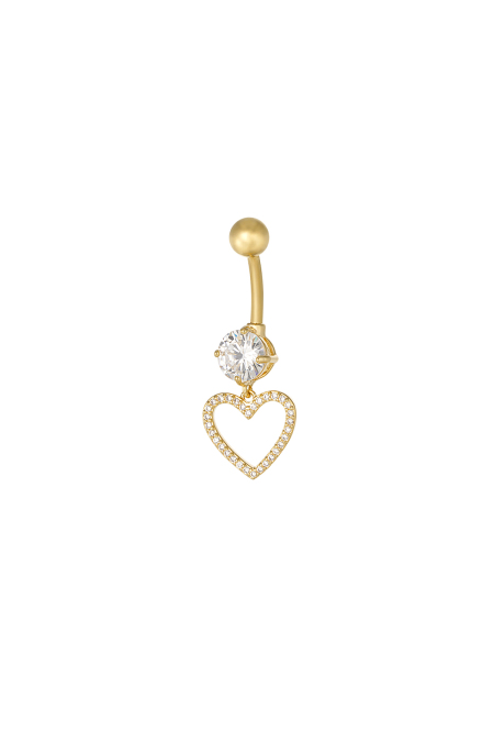 Piercing nombril glitter glam - doré