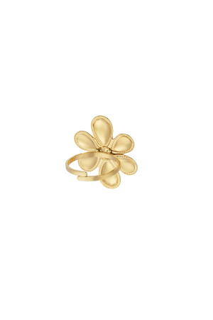 Bague Fleur Avec Pierre Colorée h5 Image3