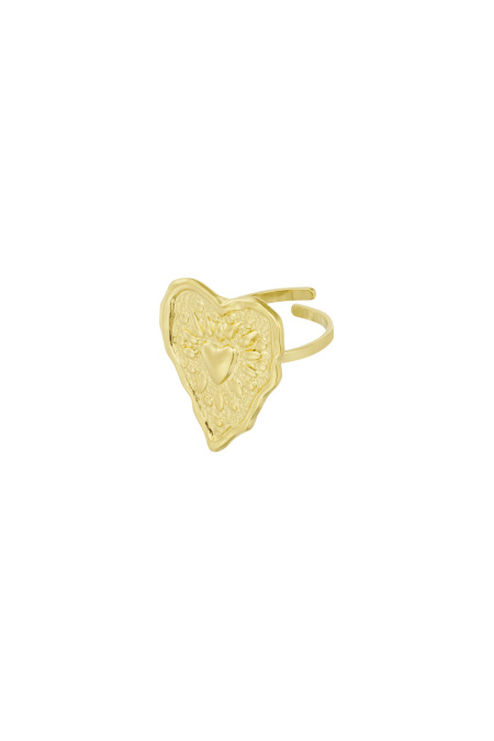 Anneau de coeur ridé