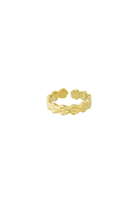 bague fleur scintillante