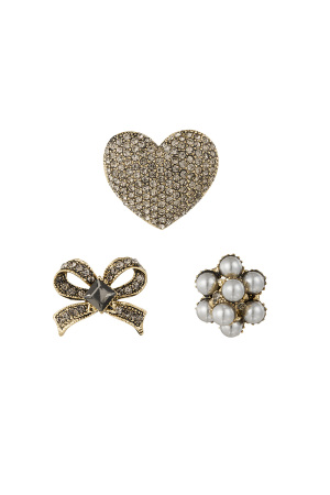 Trio De Broches Noeud Bébé h5 