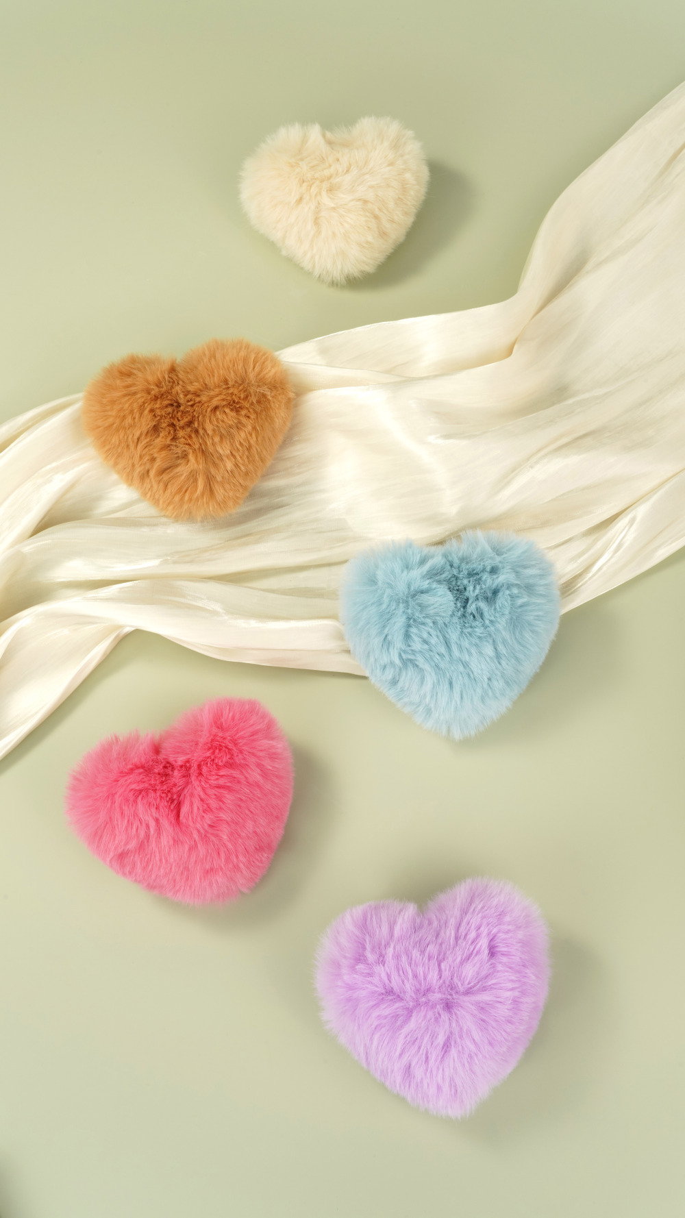 Porte-Clés Coeur À Pelucher Image3