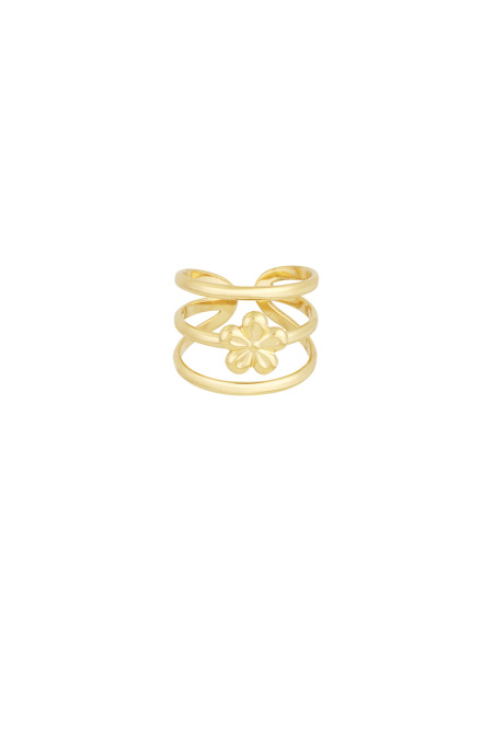 bague empilable à fleurs