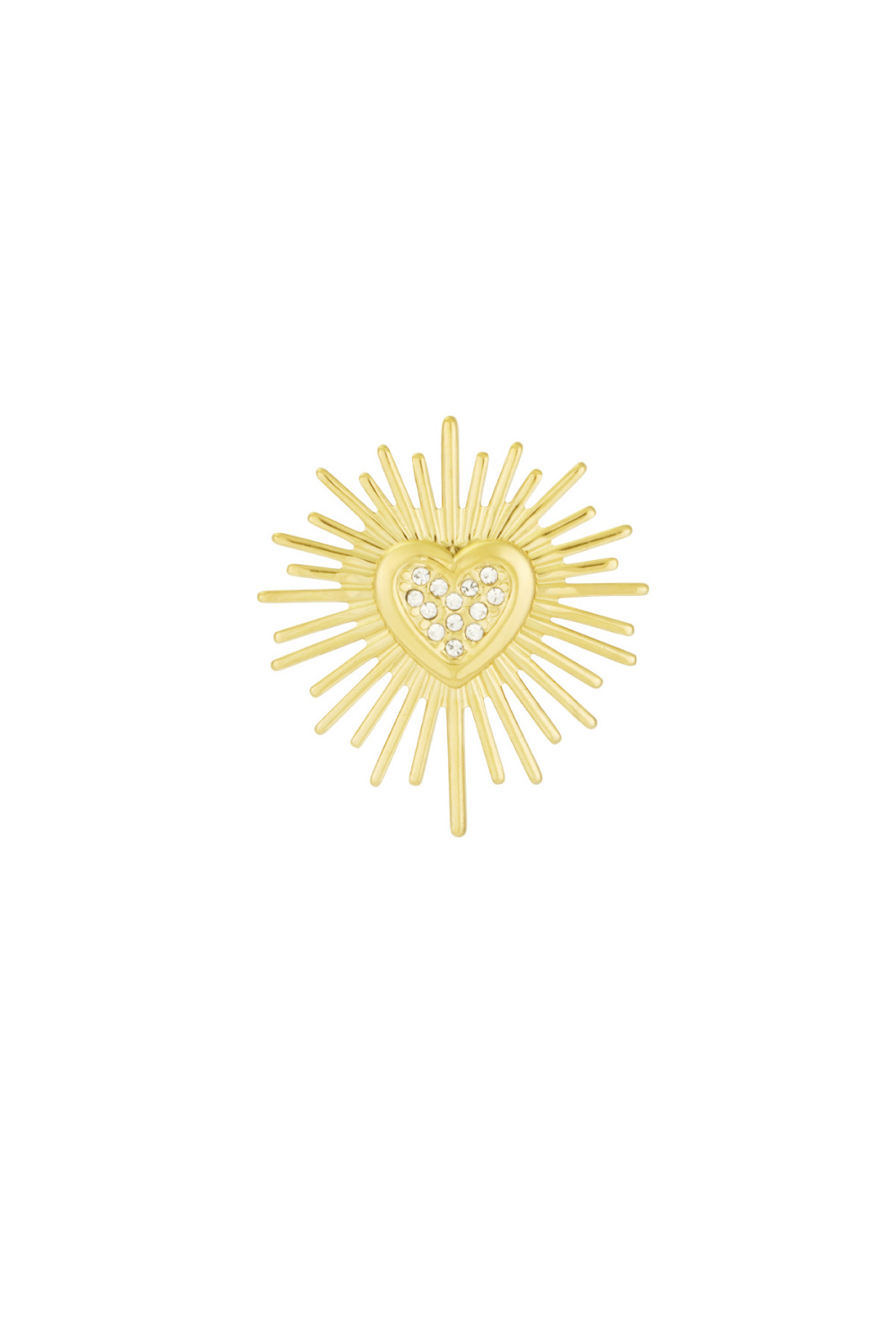 Broche Coeur Scintillant 