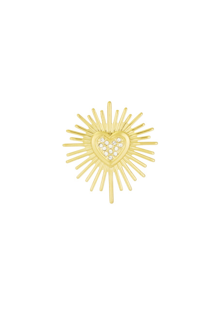 broche coeur scintillant