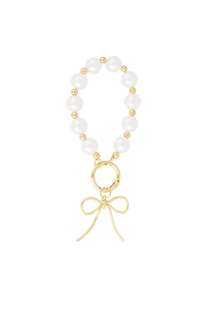 Pendentif Bow Bliss - Couleur Or Blanc h5 