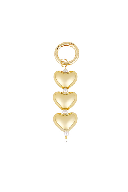 pendentif coeurs et perles