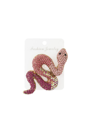 Broche Serpent - Rose Et Violet h5 Image8