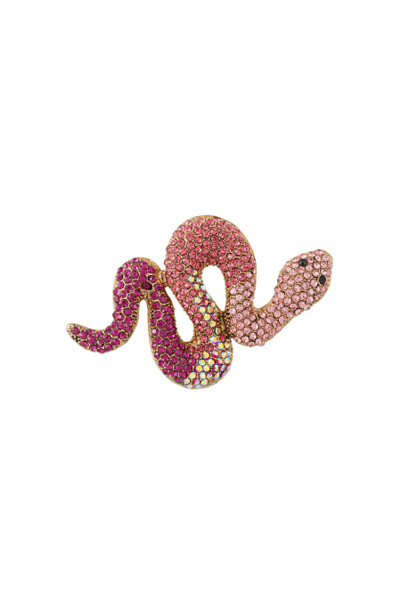Broche serpent - Rose et violet