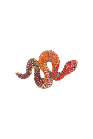 Broche Serpent - Rose Et Violet h5 
