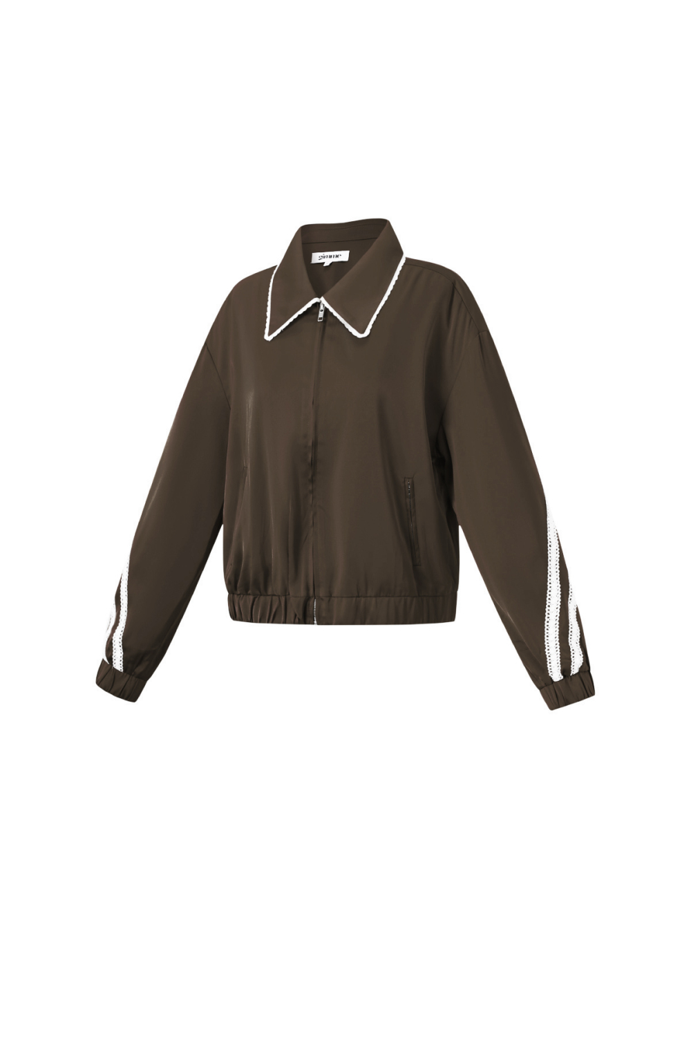 Veste Femme En Fibre De Polyester Tissée Sportive Contraste De Couleurs Ensemble 2 Pièces Image2