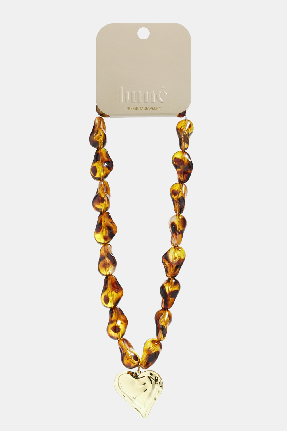 Collier De Perles Aux Formes Naturelles Et Orné D'Un Cœur Suspendu h5Image5