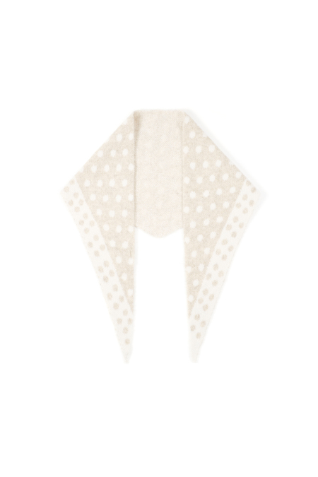 Écharpe triangulaire à pois fins 2