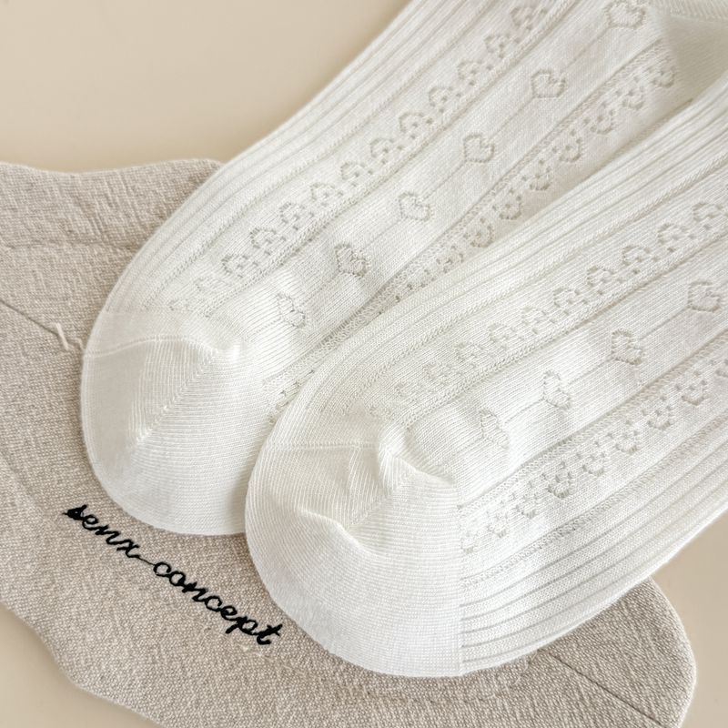 Chaussettes Basses Basiques À Cœur, Couleur Unie, Légèrement Rebondissantes Image5