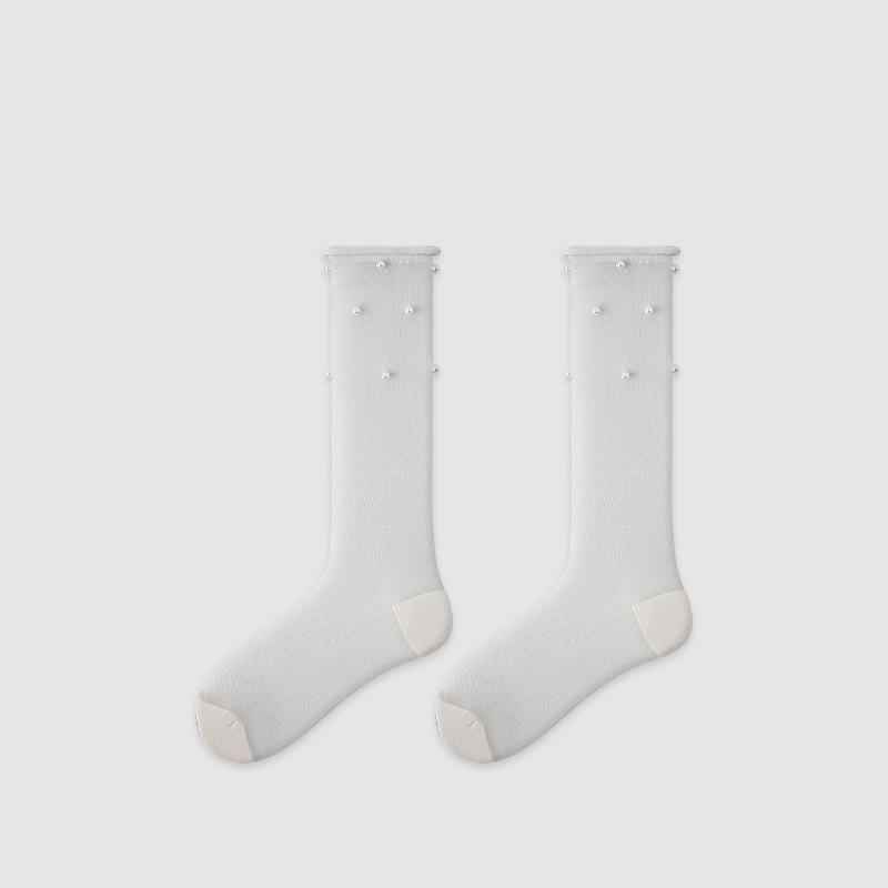 Chaussettes Mi-Mollet High Bounce Elegant Pearl Couleur Unie Image2