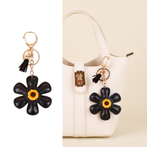 Porte-Clés En Pu À Fleurs Douces, Série Simple h5