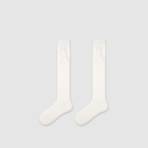 Chaussettes Mi-Mollet Élégantes Et Unies À Rebond Élevé h5 