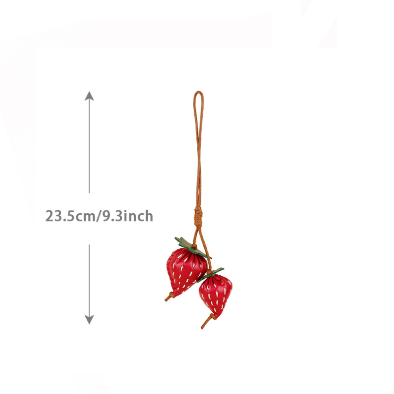 Breloques Pour Sac En Pu À Fraise De La Série Simple Daily