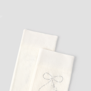 Chaussettes Mi-Mollet Élégantes Et Unies À Rebond Élevé h5 Image3