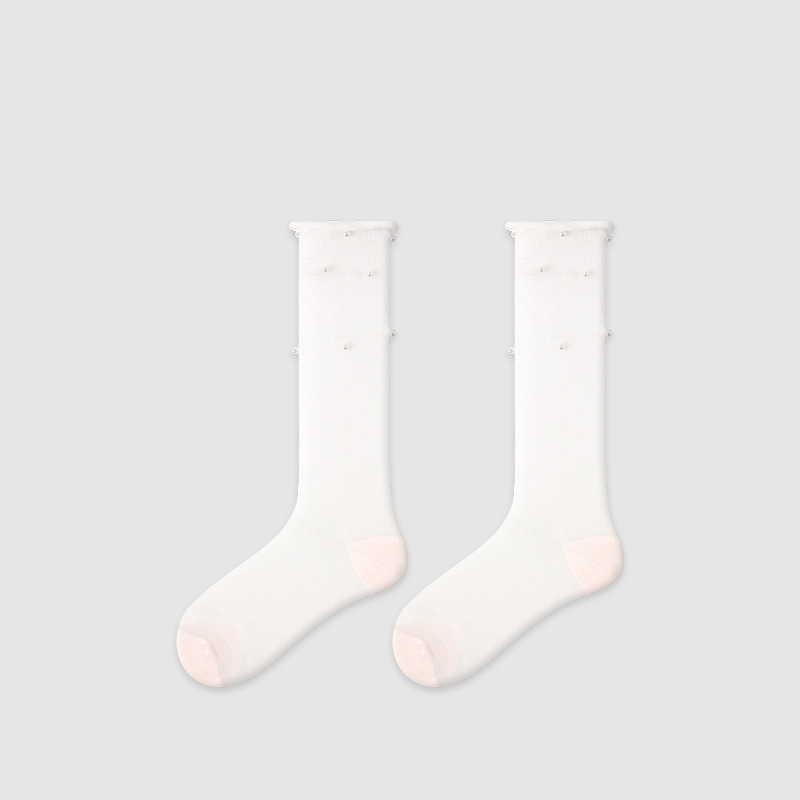 Chaussettes Mi-Mollet High Bounce Elegant Pearl Couleur Unie 