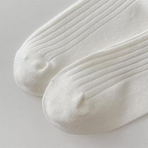 Chaussettes Mi-Mollet Élégantes Unies À Bords Volantés h5 Image6