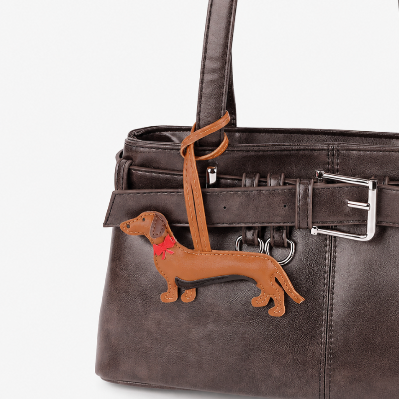 Porte-Clés Pour Sac En Pu Représentant Un Teckel Mignon De Couleurs Mélangées (Série Simple) Image2