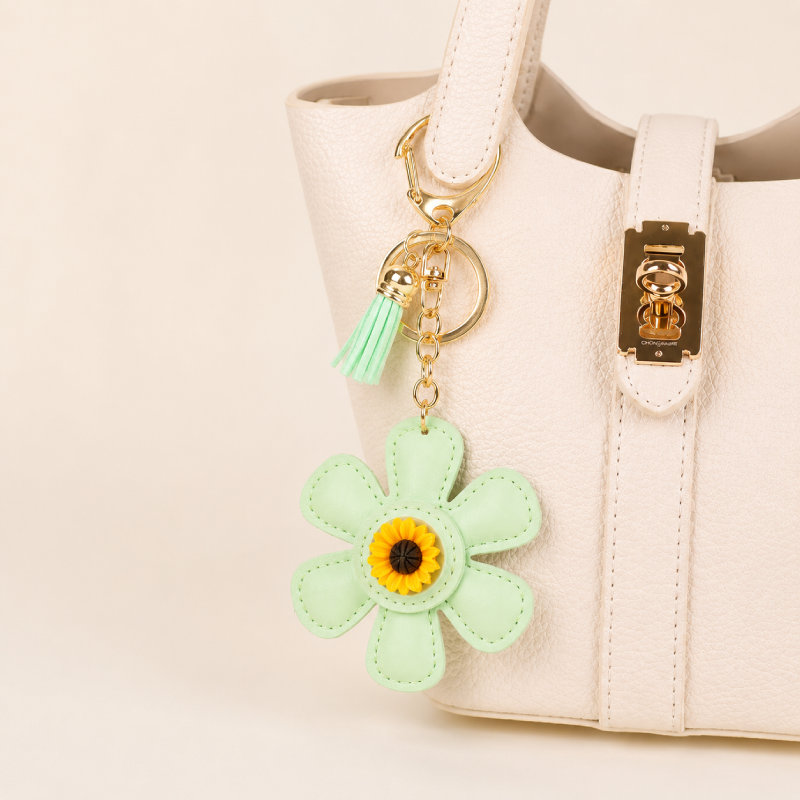 Porte-Clés En Pu À Fleurs Douces, Série Simple h5Image2