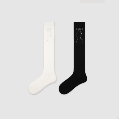 Chaussettes mi-mollet élégantes et unies à rebond élevé