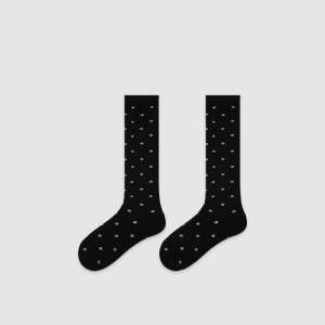 Chaussettes Mi-Mollet À Motif Géométrique Basique À Rebond Élevé Et Dégradé h5