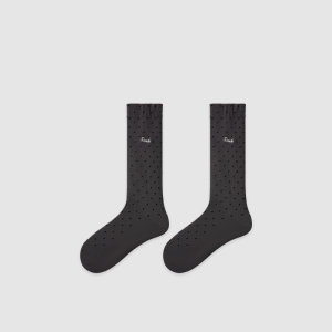Chaussettes Mi-Mollet High Bounce À Pois Et Lettres Élégantes h5 Image2