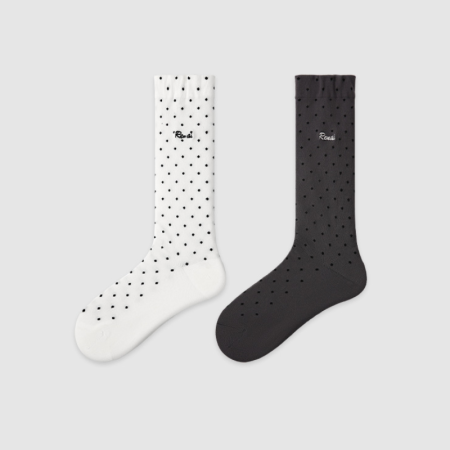 Chaussettes Mi-Mollet High Bounce À Pois Et Lettres Élégantes