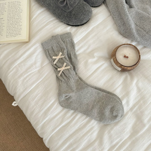 Chaussettes Mi-Mollet Élégantes Et Unies À Rebond Élevé h5 Image2