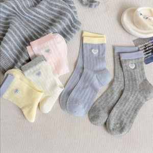Chaussettes Mi-Mollet High Bounce Basic Color Clash Heart h5 Image2