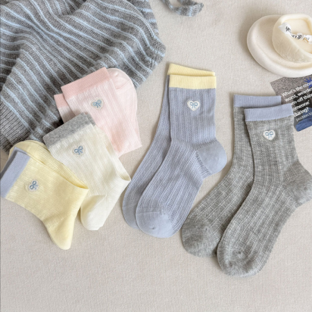Chaussettes mi-mollet High Bounce Basic Color Clash Heart 2