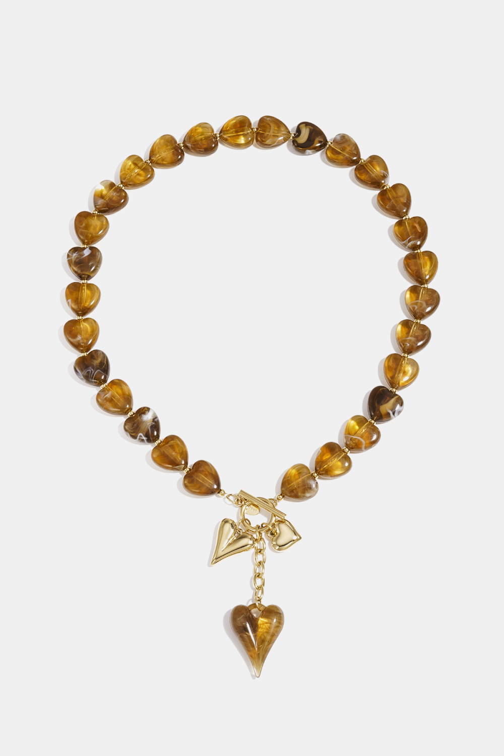 Collier De Perles Avec Breloques En Forme De Cœur Image5