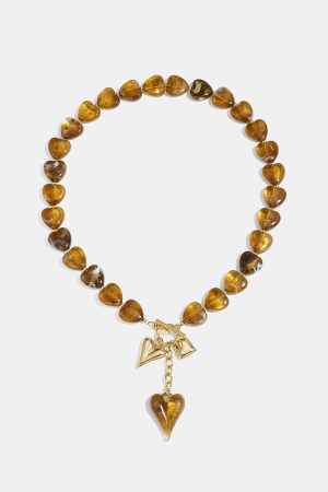 Collier De Perles Avec Breloques En Forme De Cœur h5 Image5