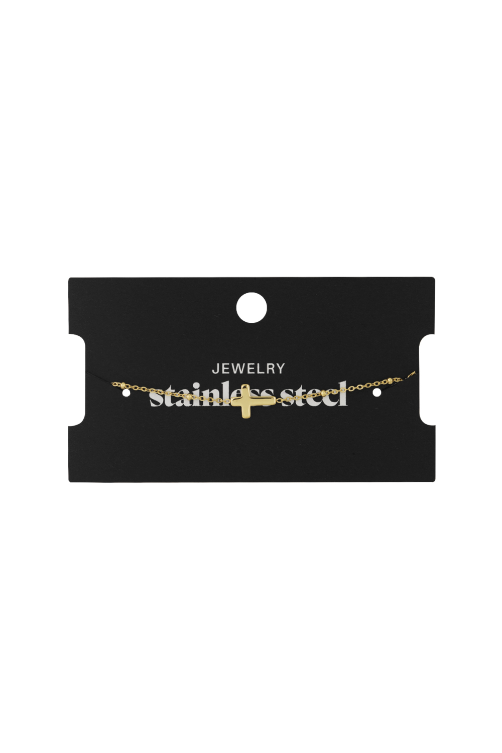 Bracelet Classic Cross Couleur Or Acier Inoxydable h5Image3