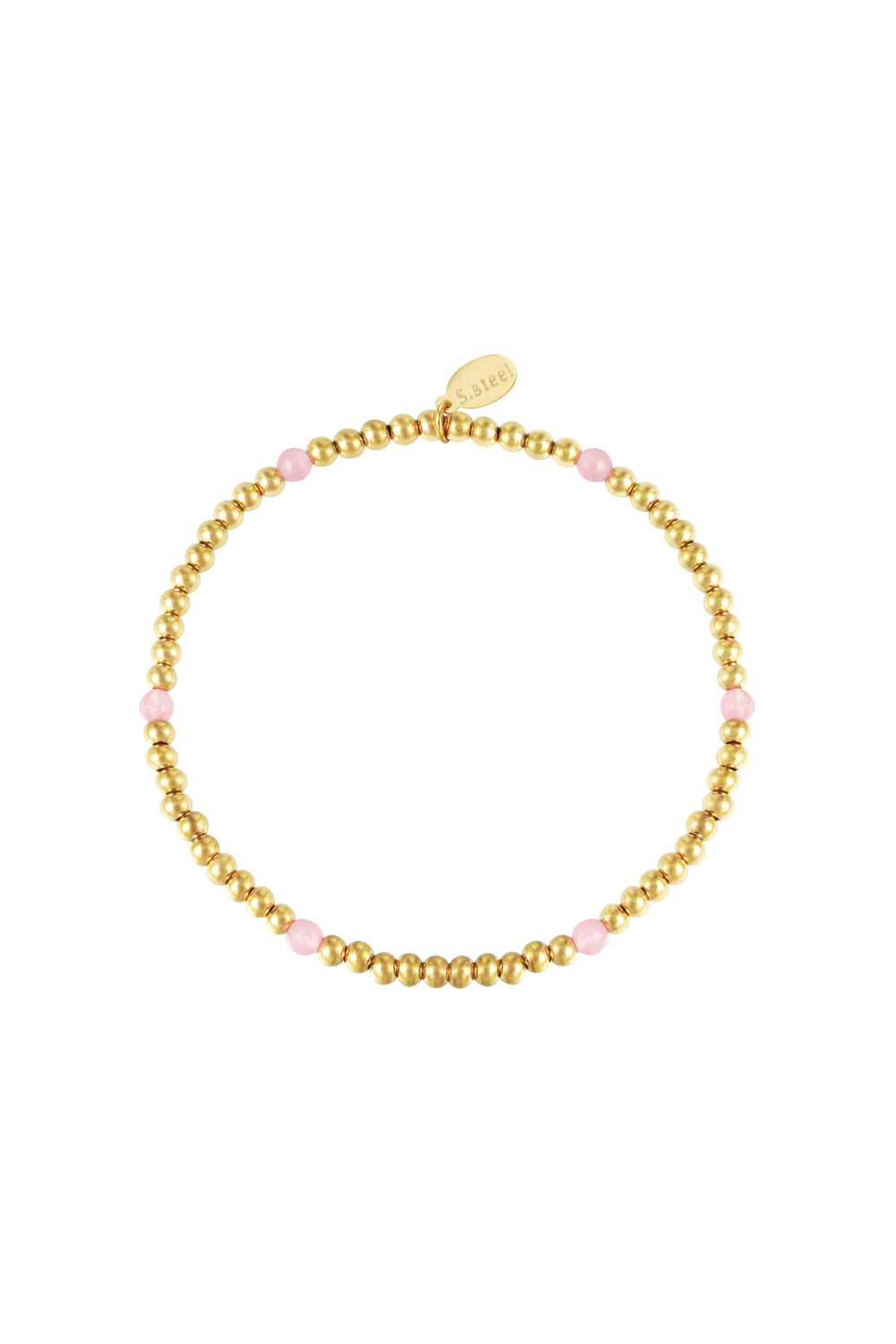 Bracelet Diamond Beads Argenté Acier Inoxydable 