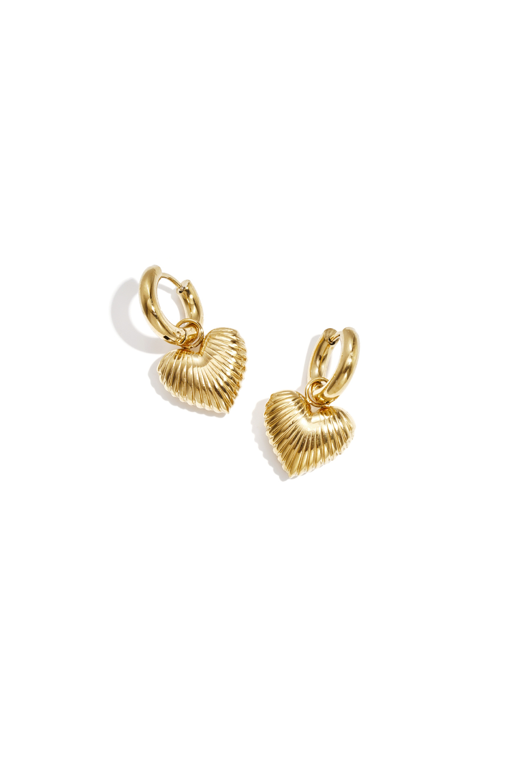 Boucles D'Oreilles Au Cœur Rayonnant 