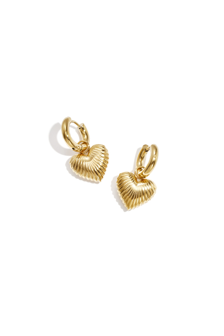 Boucles d'oreilles au cœur rayonnant