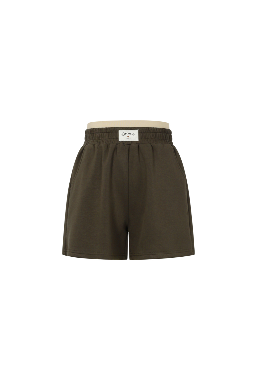 Shorts Casual Femme En Fibre De Polyester Tricotée Sporty Couleur Unie 