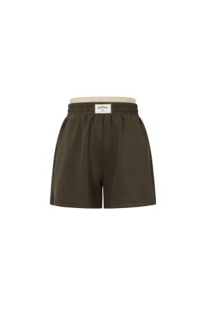 Shorts Casual Femme En Fibre De Polyester Tricotée Sporty Couleur Unie h5 