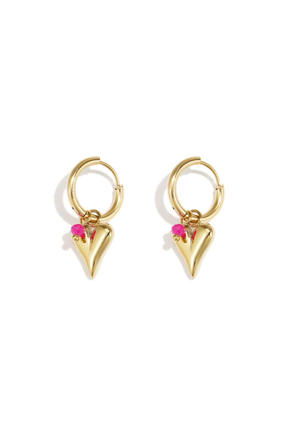 Boucles D'oreilles Coeur Vif