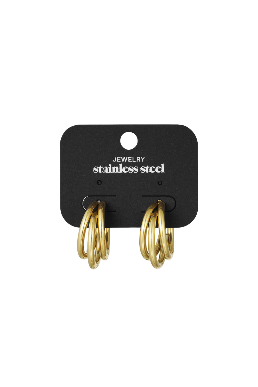 Boucles D'oreilles Olympic Argenté Acier Inoxydable Image5