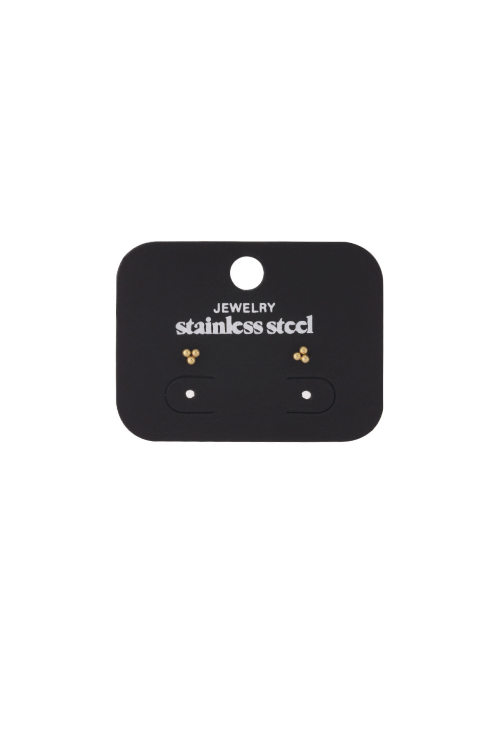 Boucles D'oreilles Triple Bullet Argenté Acier Inoxydable Image3