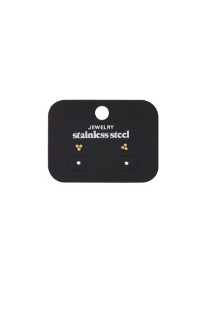 Boucles D'oreilles Triple Bullet Argenté Acier Inoxydable h5 Image3